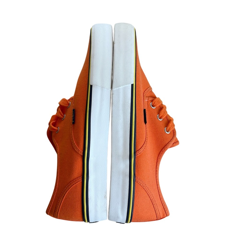 Ralph Lauren Polo Morray Bright Orange Canvas Low-Top Sneakers Size 10.5 - Picture 11 of 16